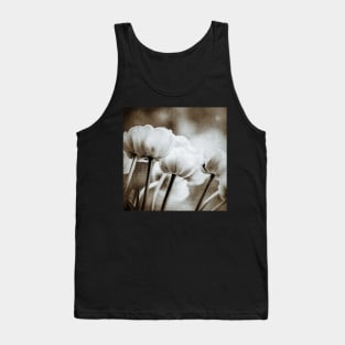 Tulips in Black and White Tank Top